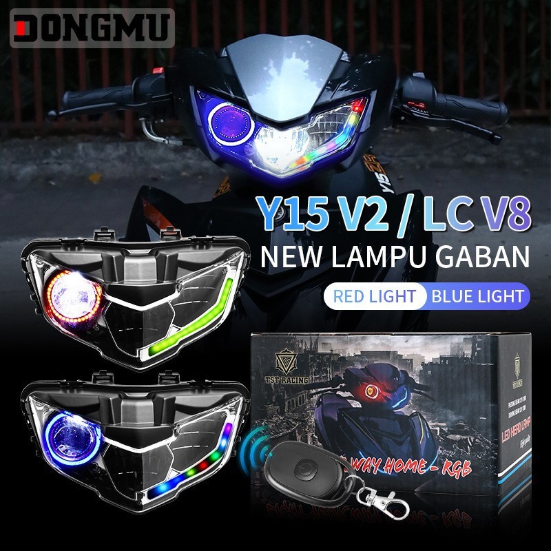 Lampu motor Yamaha Y15Zr Y15 Zr V2 Lc135Fi V8 Headlight Modification Led Headlight SDI
