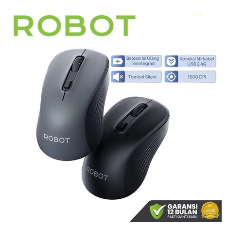 MOUSE ROBOT M500 RECHARGEABLE USB 2.4G WIRELESS MOUSE SILENT CLICK