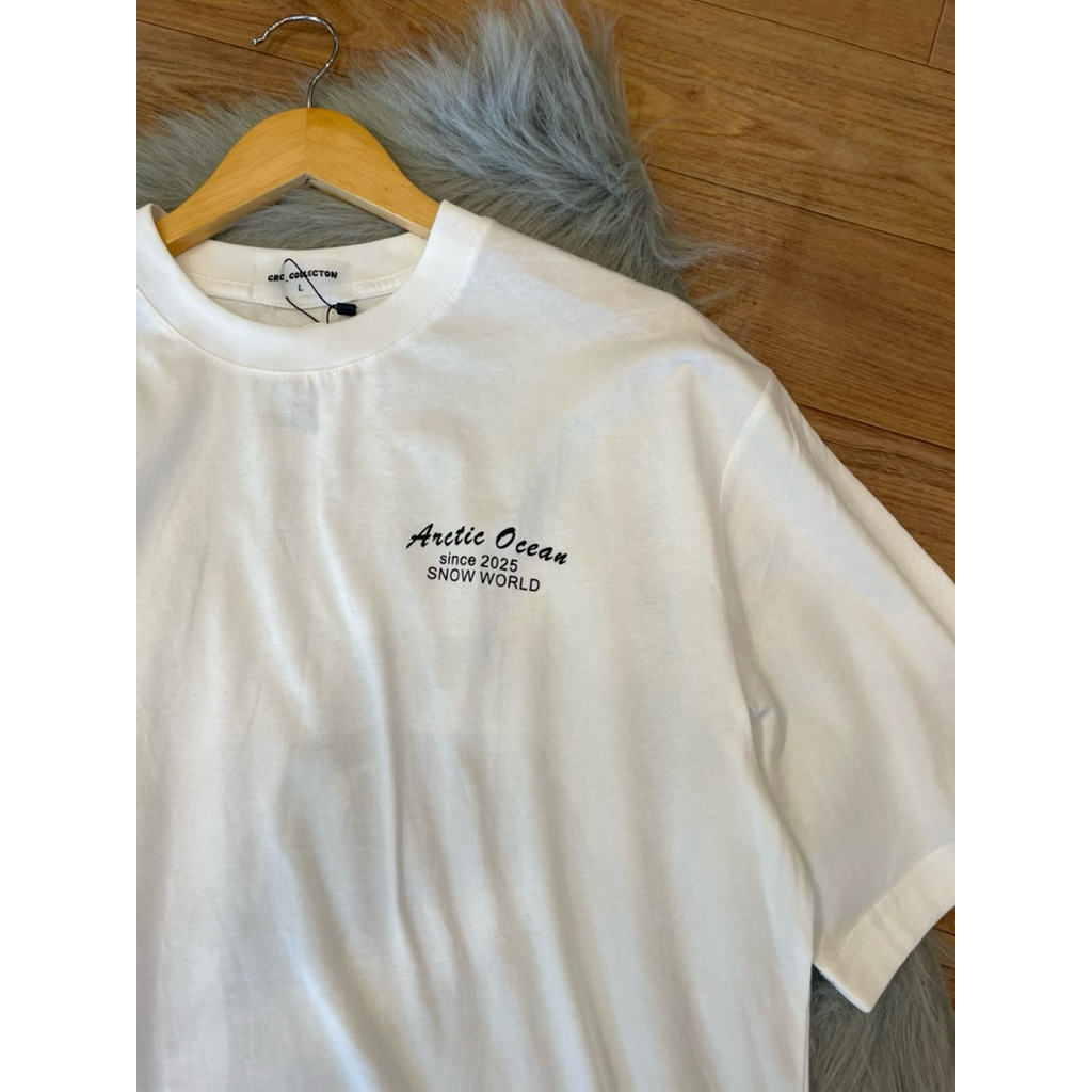 Tec- Kaos Distro Pria Baju Kaos putih dengan Logo Premium Import Branded Mirror