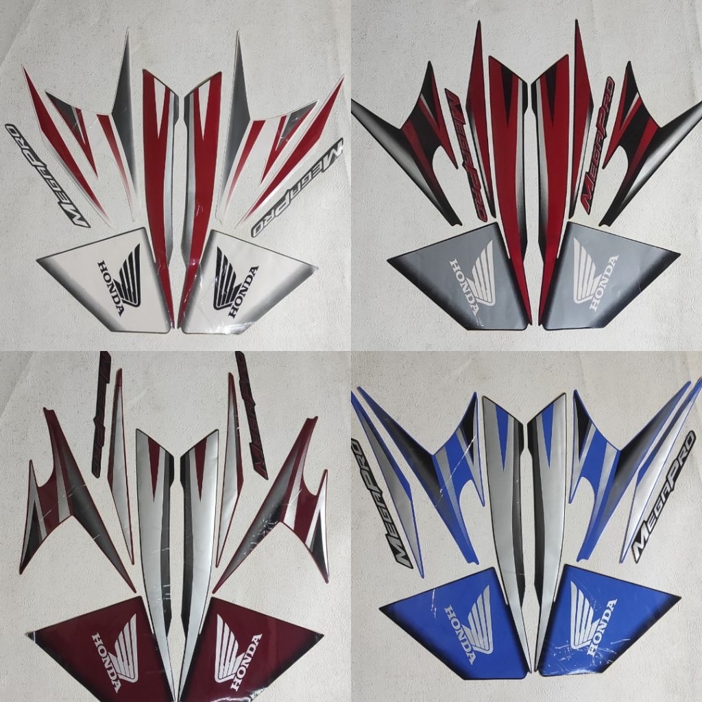 Stiker Striping Lis Body Motor Megapro Tahun 2012 Monoshock.