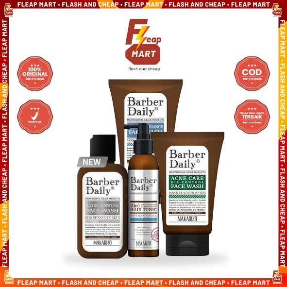 MAKARIZO Barber Daily Professional All Series - Face Wash - Hair Tonic