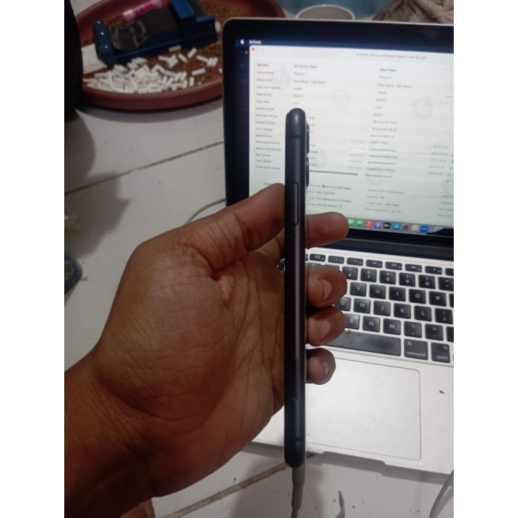 bahan iphone 11 128 eks ch/a lcd gantian