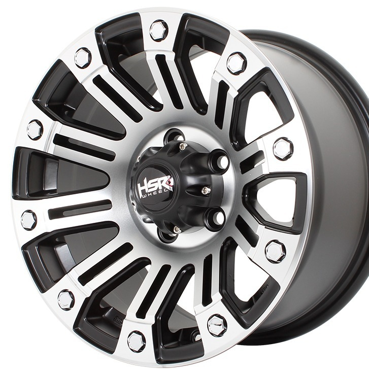 Velg Hsr Type Sahara Ring 15 Lubang Baut 5  Vleg Modelan  Off Road Alto Hitam Stenlis