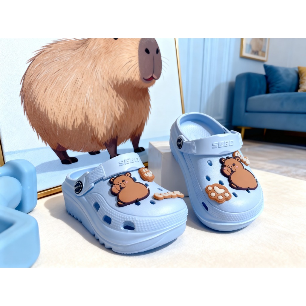 Sandal Anak Perempuan & Anak Laki Laki  CapyBara Anti Slip. Karet Tebal ,Sandal Selop Nyaman Ringan