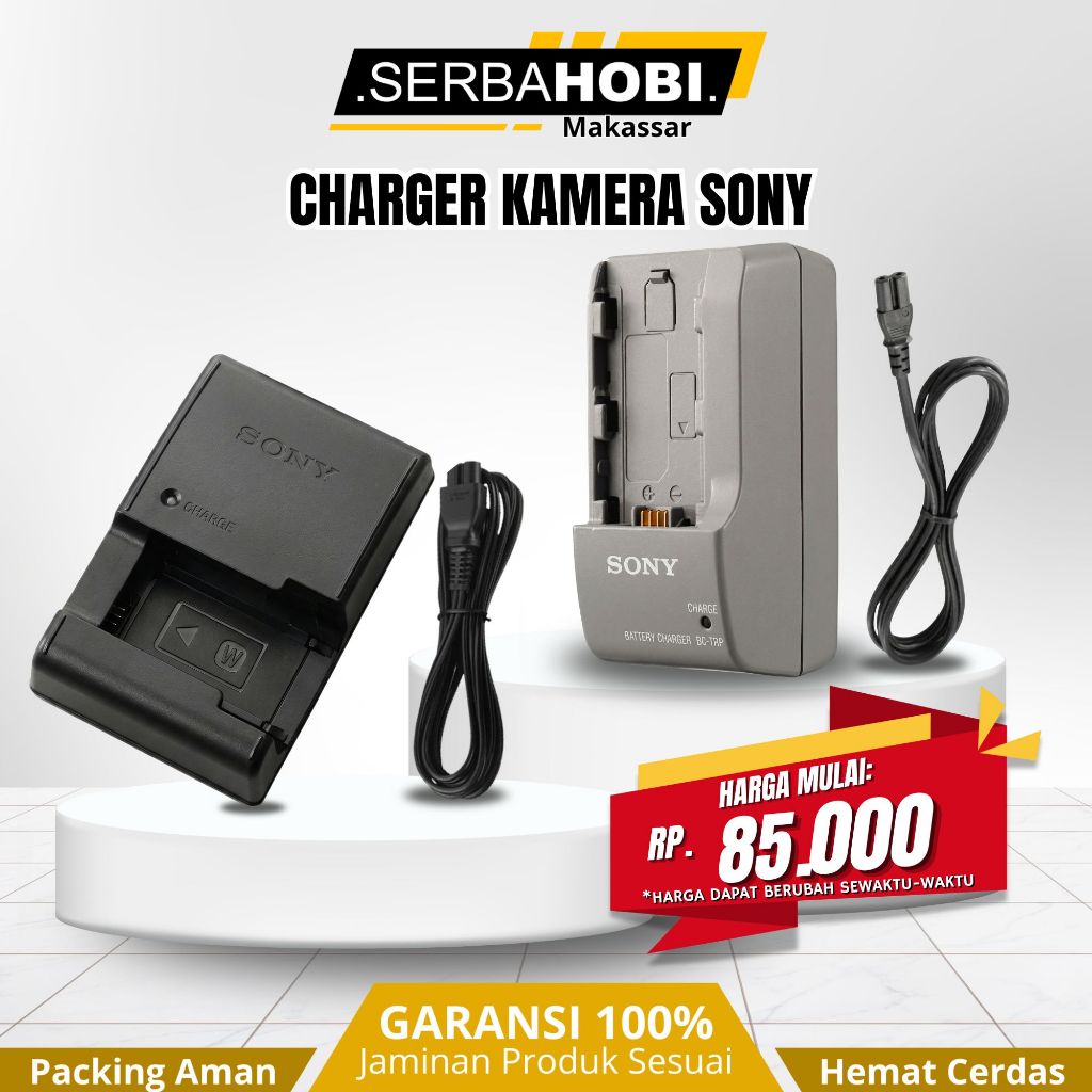 CHARGER KAMERA SONY - Kompetibel dengan Sony A6000, A6100, A6300, A6400, A6500, A7, A7II, A230, dll