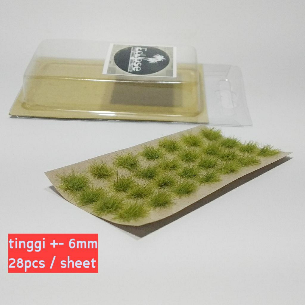 Miniatur semak rumput tuft bahan diorama maket