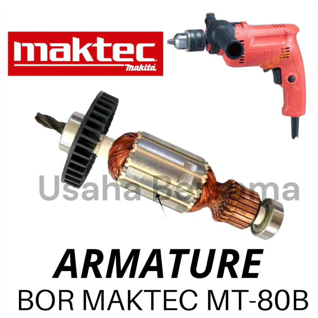 ARMATURE MT80B BOR MAKTEC MT80 ROTOR MAKTEC MT80 BOR MT 80 B ANGKER GULUNGAN TEMBAGA MT80 MAKTEC
