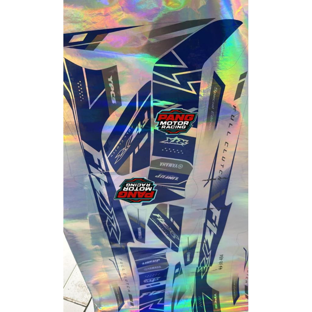 Striping Fiz r Custom Decal Hologram Biru Silver RTX Stiker Polet Fizr Hologram Biru Rtx