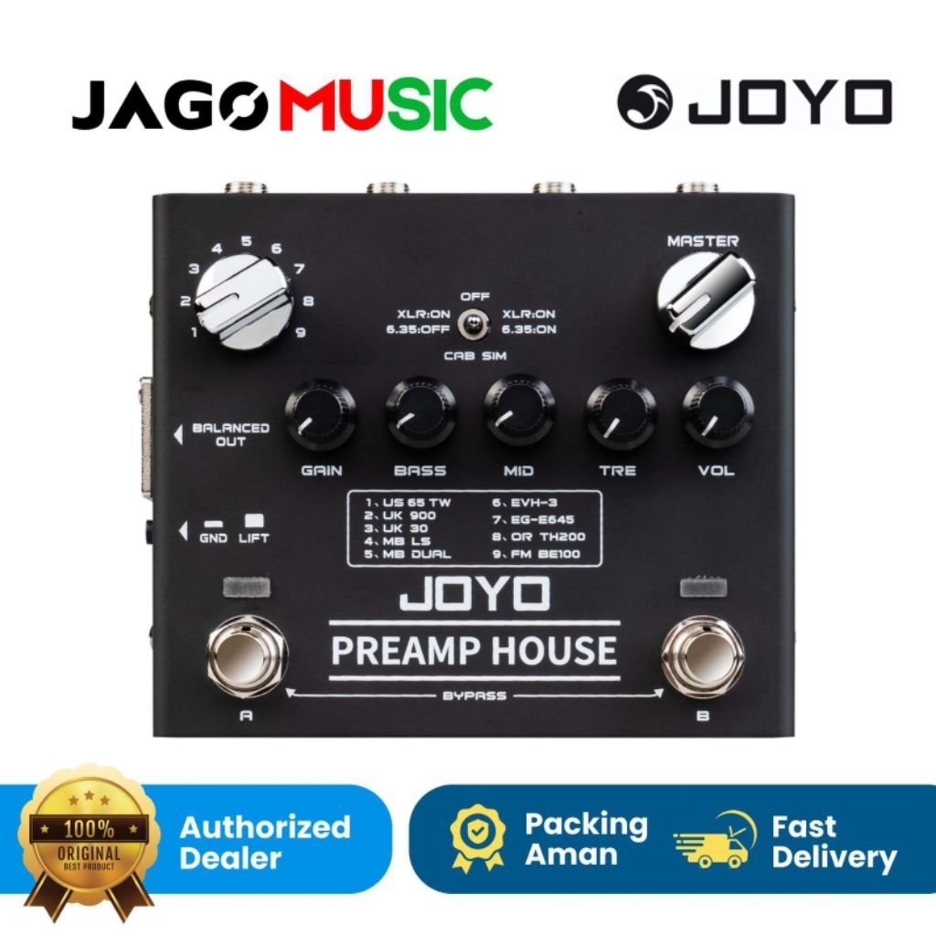 Efek Joyo R15 Preamp House Pedal Effect Gitar Joyo R 15