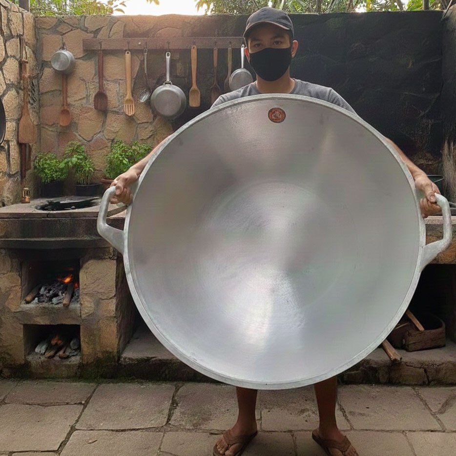 Wajan kuali penggorengan jumbo besar termurah alumunium no.36 (90 cm)