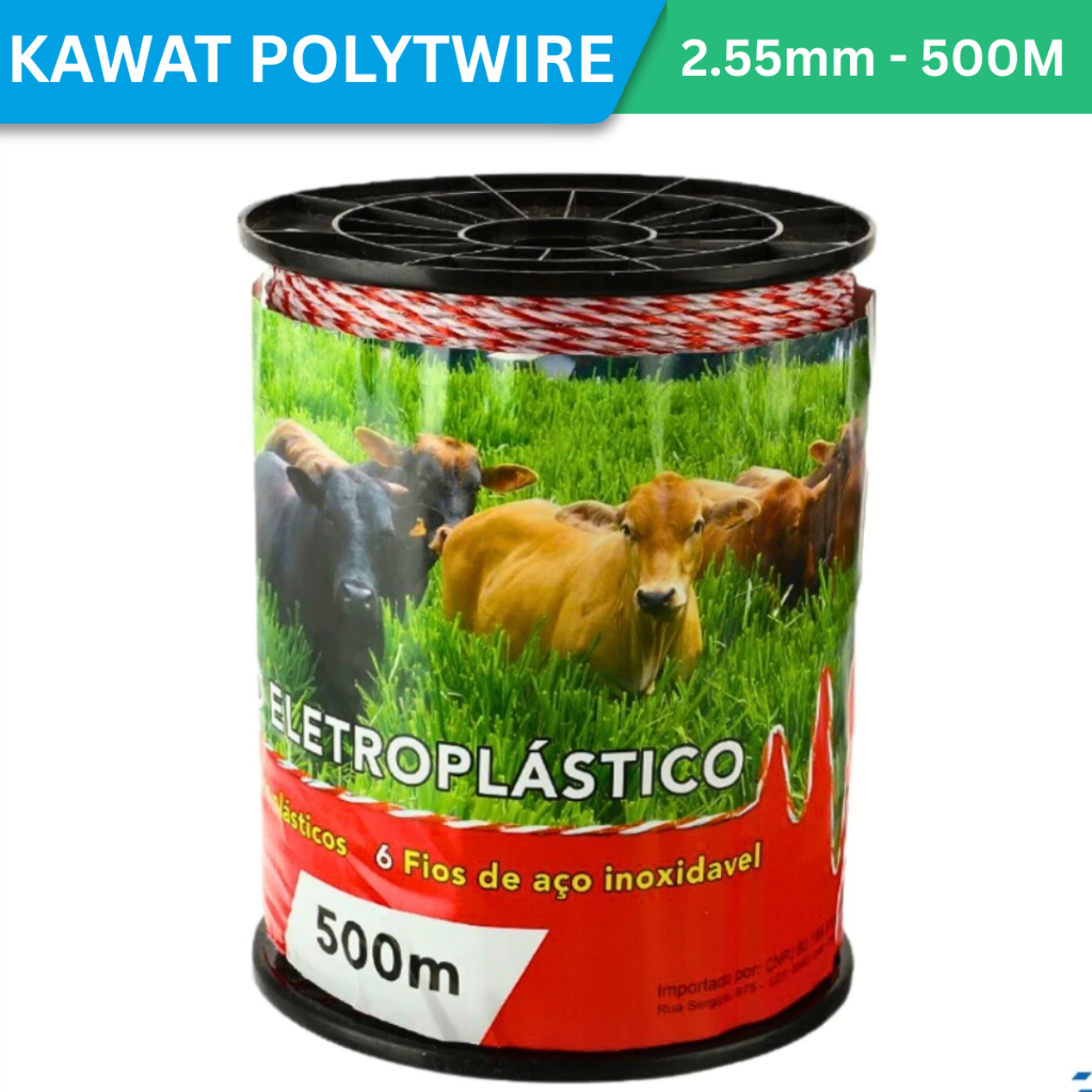 Kawat Listrik Polytwire diameter 2.5mm Kabel Kawat Serabut Pagar Listrik 500M