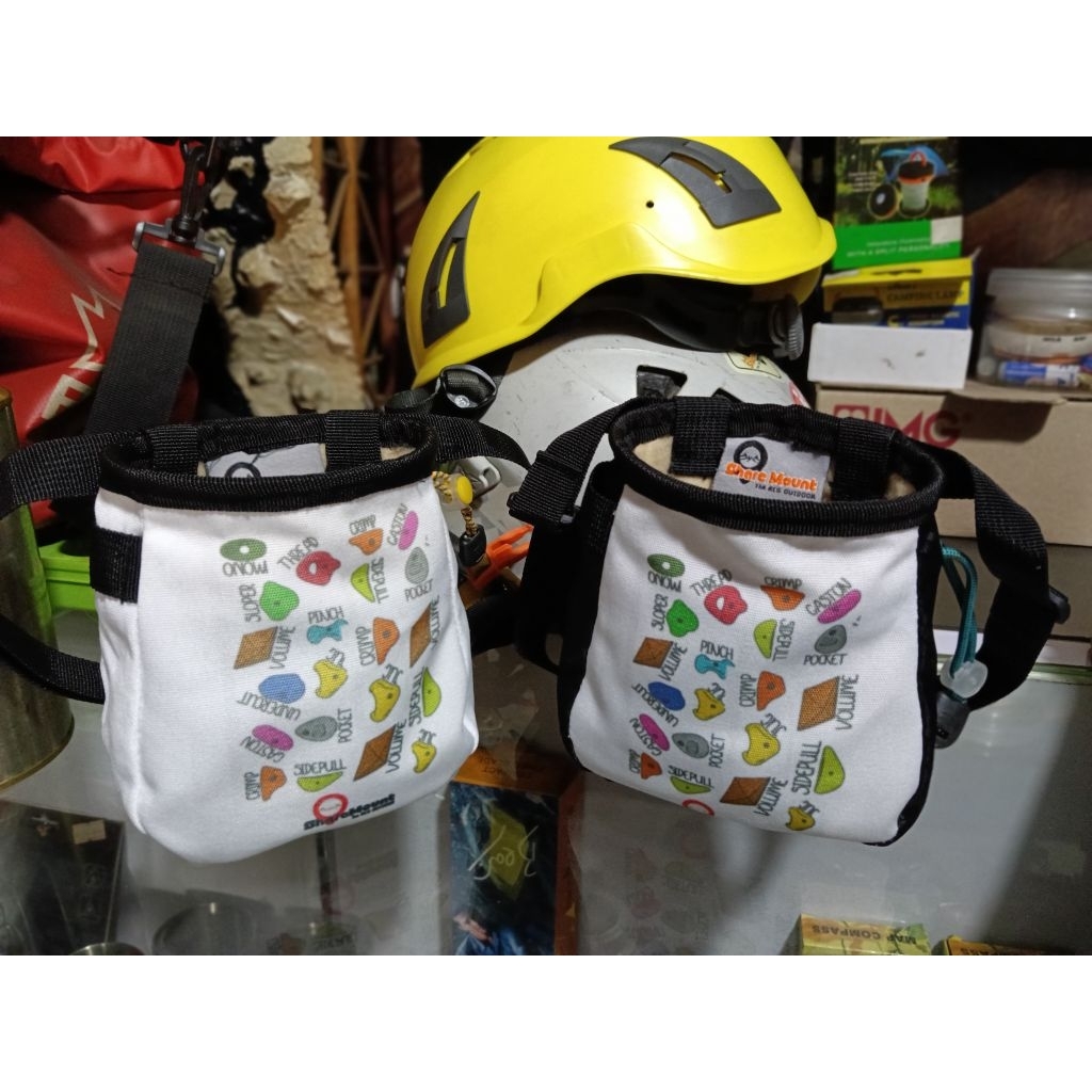 ChalkBag tas Magnesium Canvas Cordura tas panjat tebing