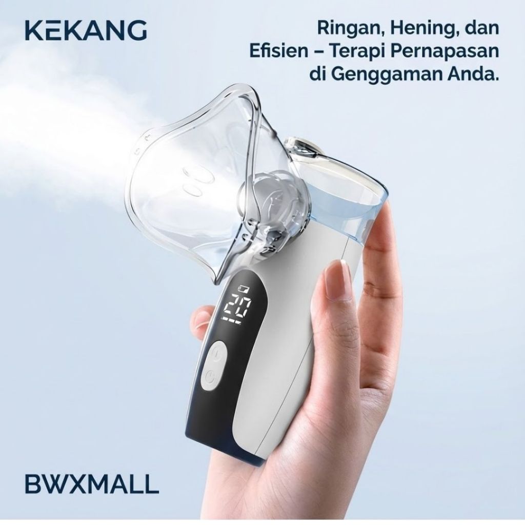 Alat Nebulizer KEKANG KE-N11 Mesh Inhaler Terapi Pernapasan Portable Tenang untuk Pengobatan Asma Fl