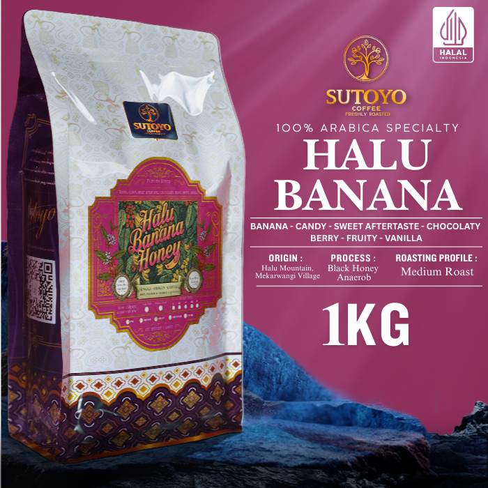 SUTOYO COFFEE - Kopi Arabika Halu Banana Honey Process 1 Kilogram (KG)