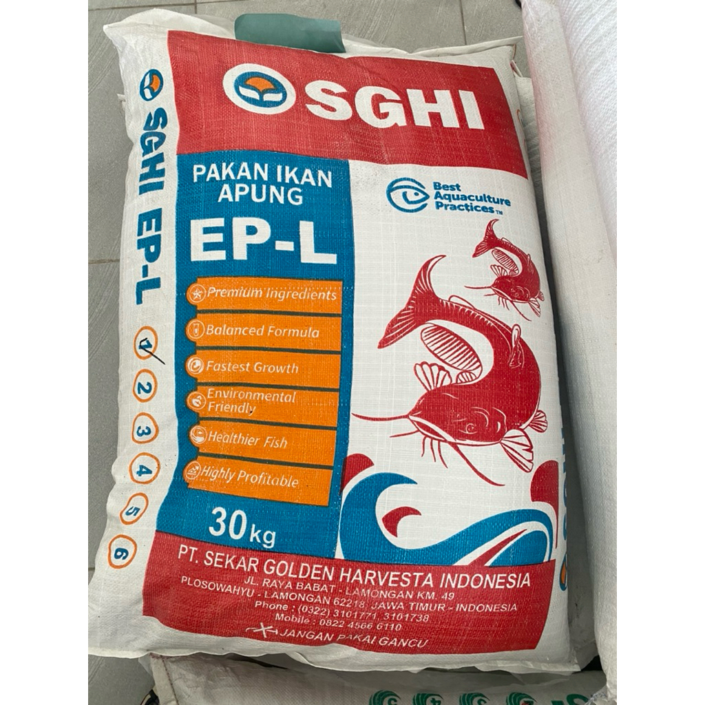 Pakan Ikan Apung SGHI EP-L -1 (Repack) 1kg