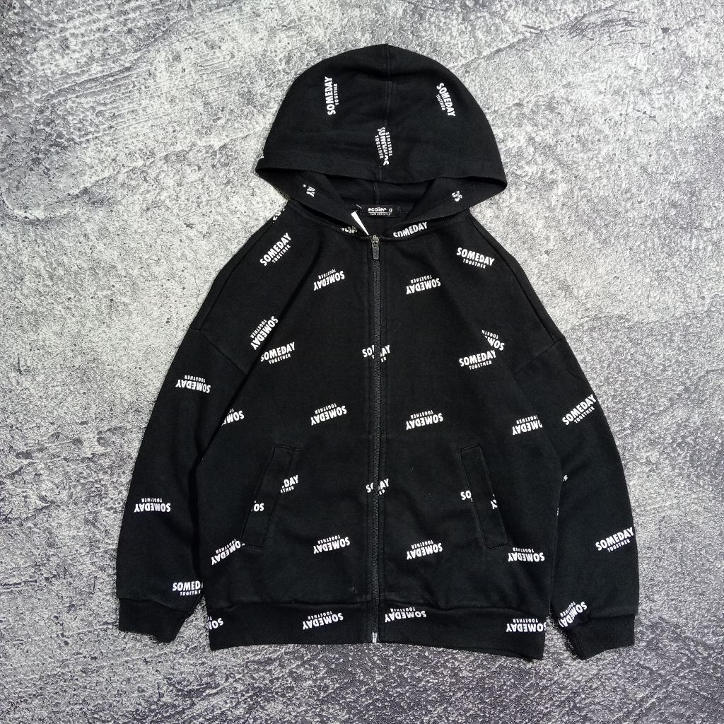 jaket Hoodie Zipper ECOLIER someday together jaket casual murah size L