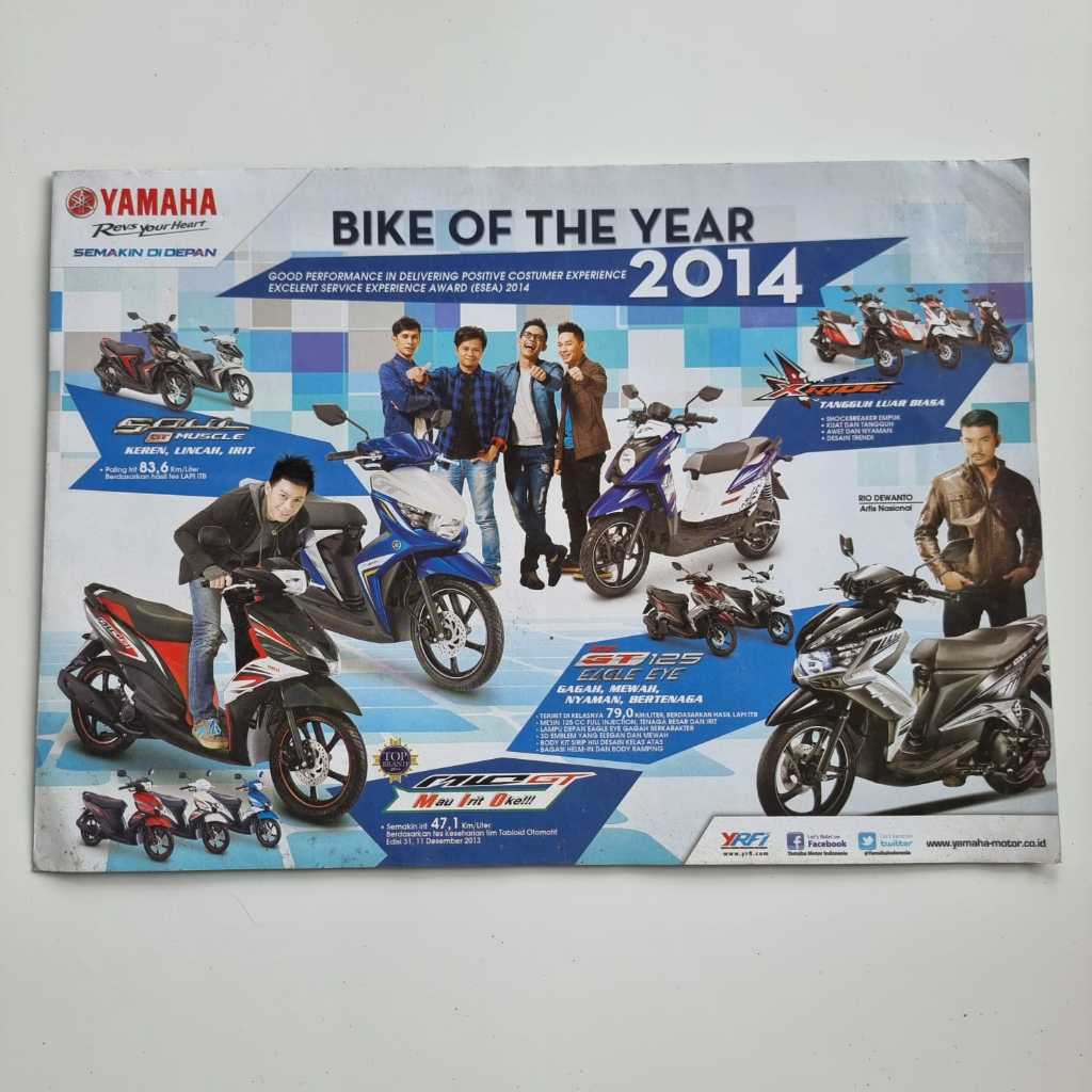 Poster Brosur Yamaha Bike Of The Year 2014