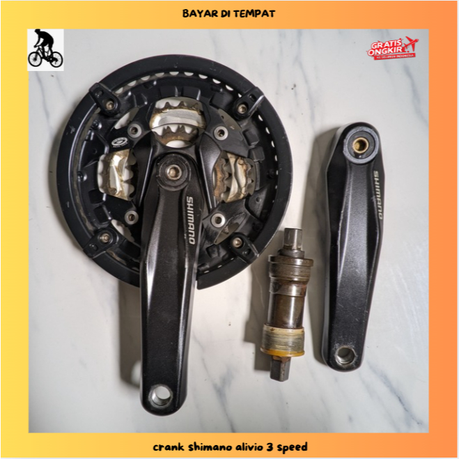 crank shimano alivio 3 speed