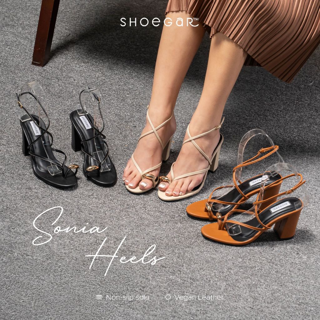SHOEGAR - Sonia Heels Block Heels Hak Tinggi 8cm Sepatu Wanita