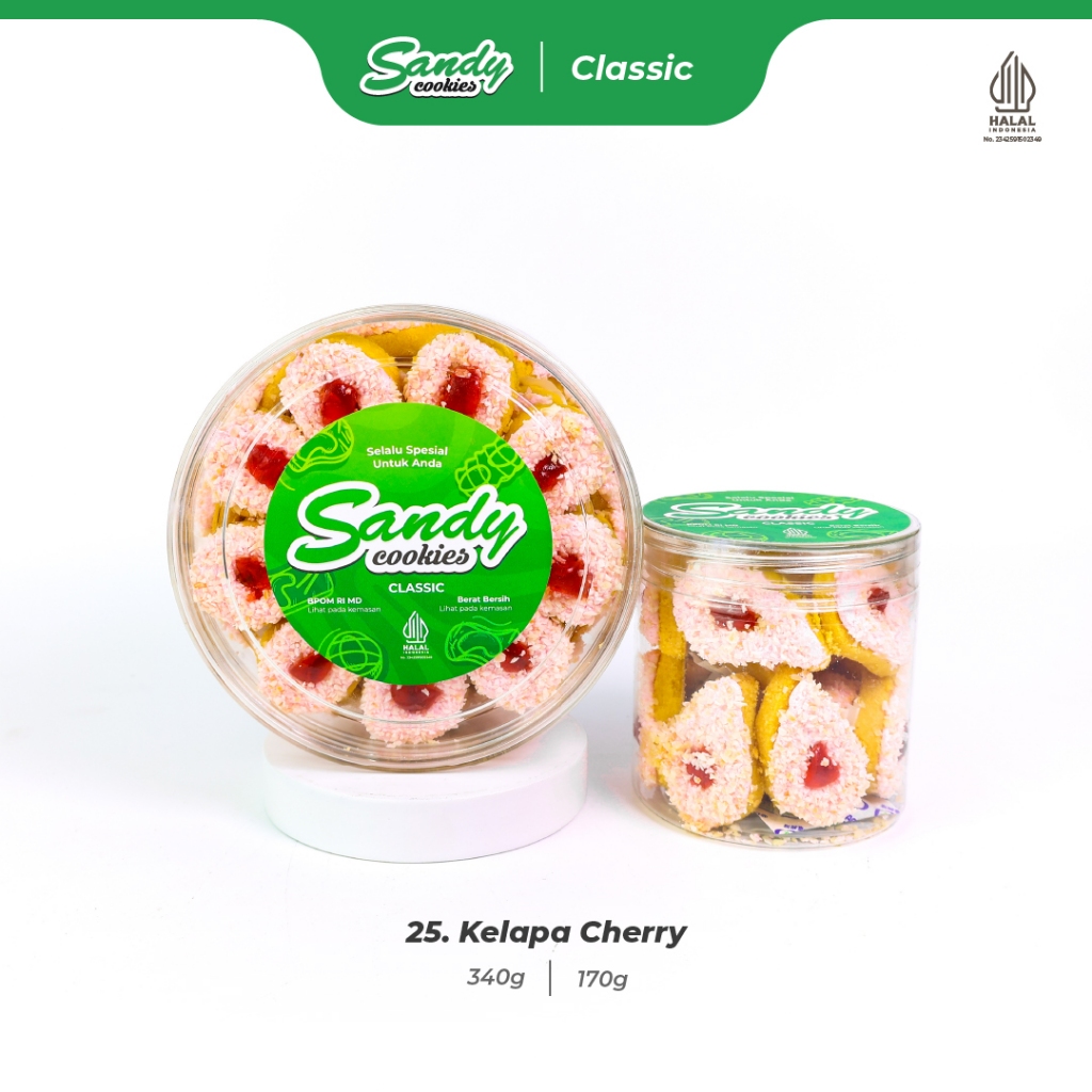 25. Kelapa Cherry - Kue Kering Sandy Cookies Classic