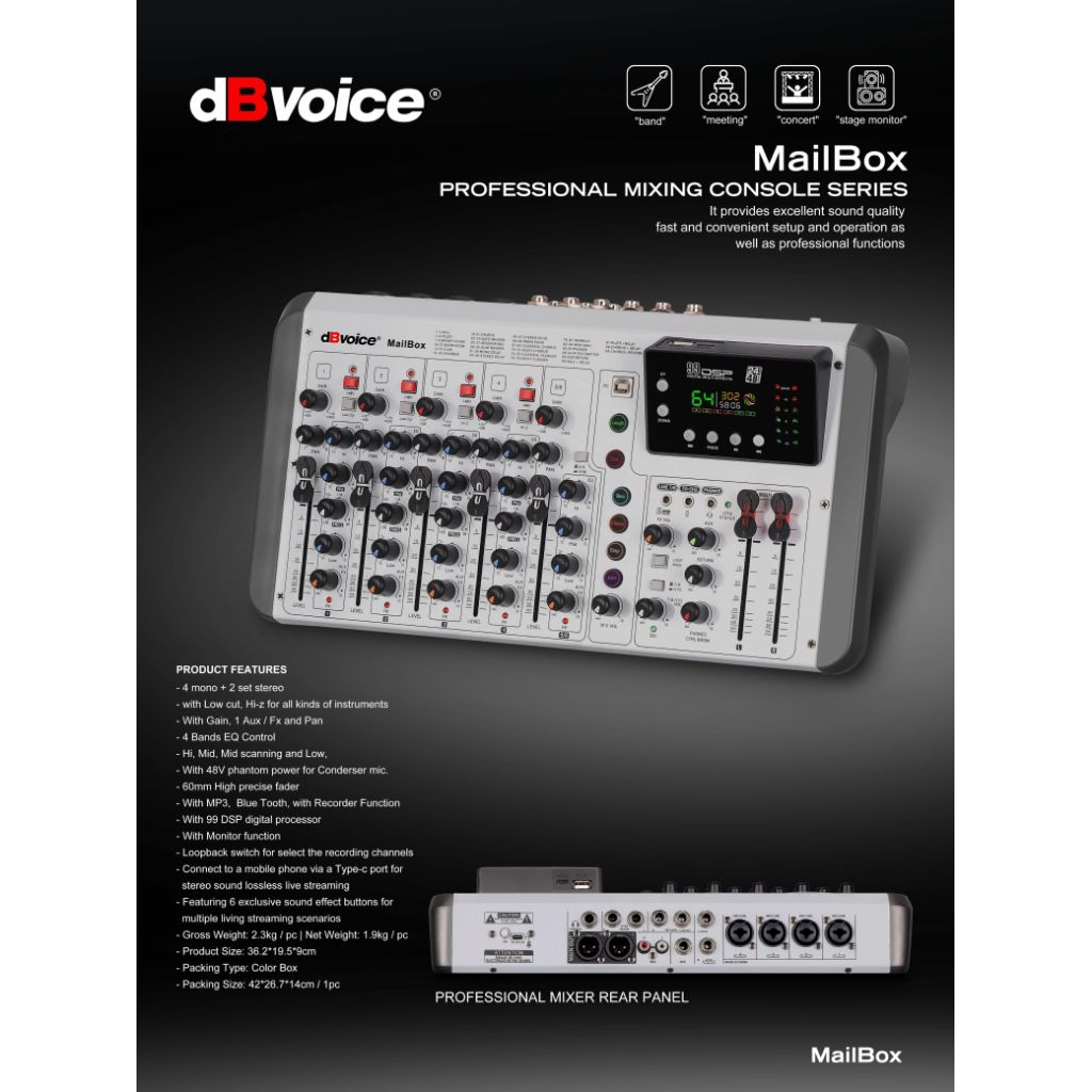 MIXER DBVOICE LIVE STREAMING MAILBOX / MAIL BOX DB VOICE