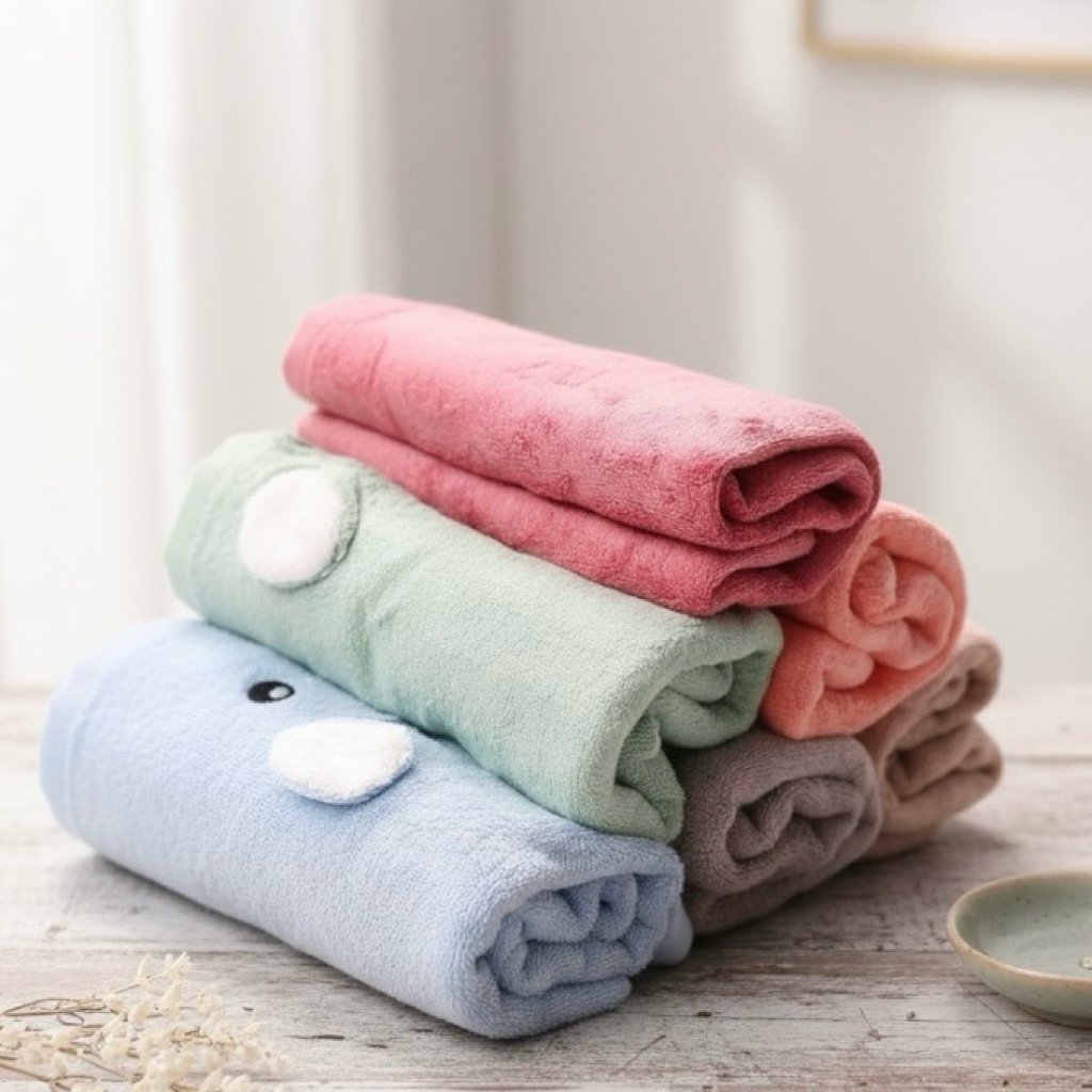 Handuk Kuping Baby Import Handuk Kuping Anak Karakter Kartun Lembut