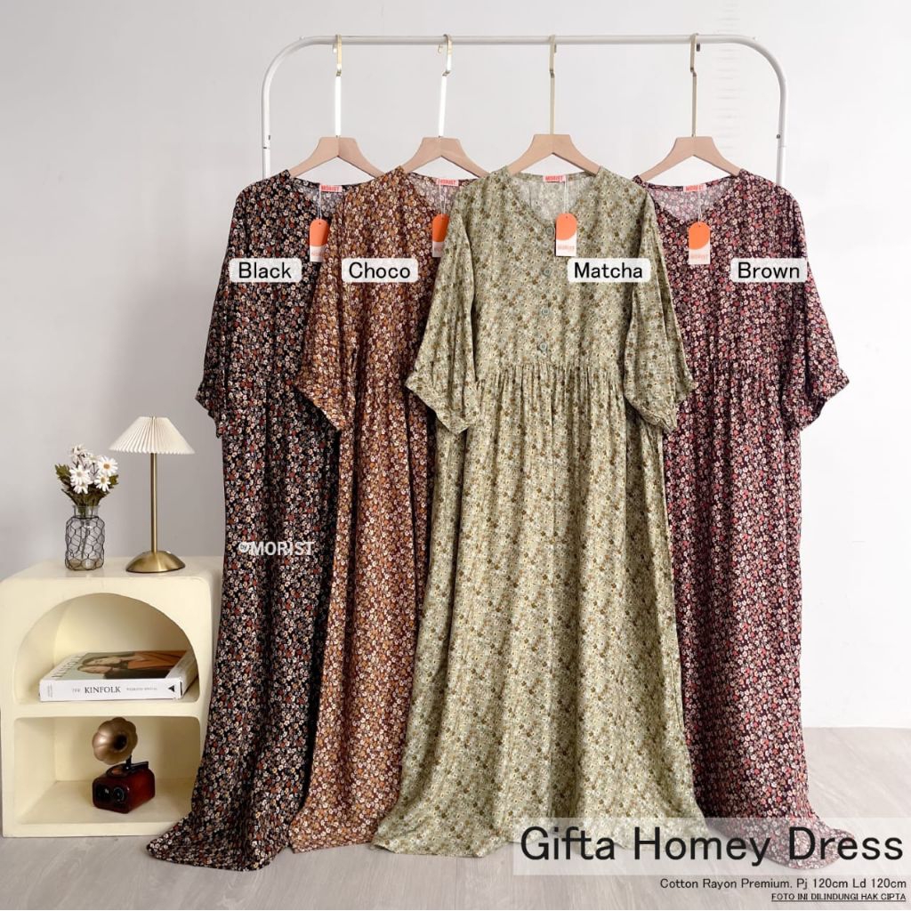 Gifta HomeyDress Daster Pendek Premium Cotton Rayon Original Morist Berlabel