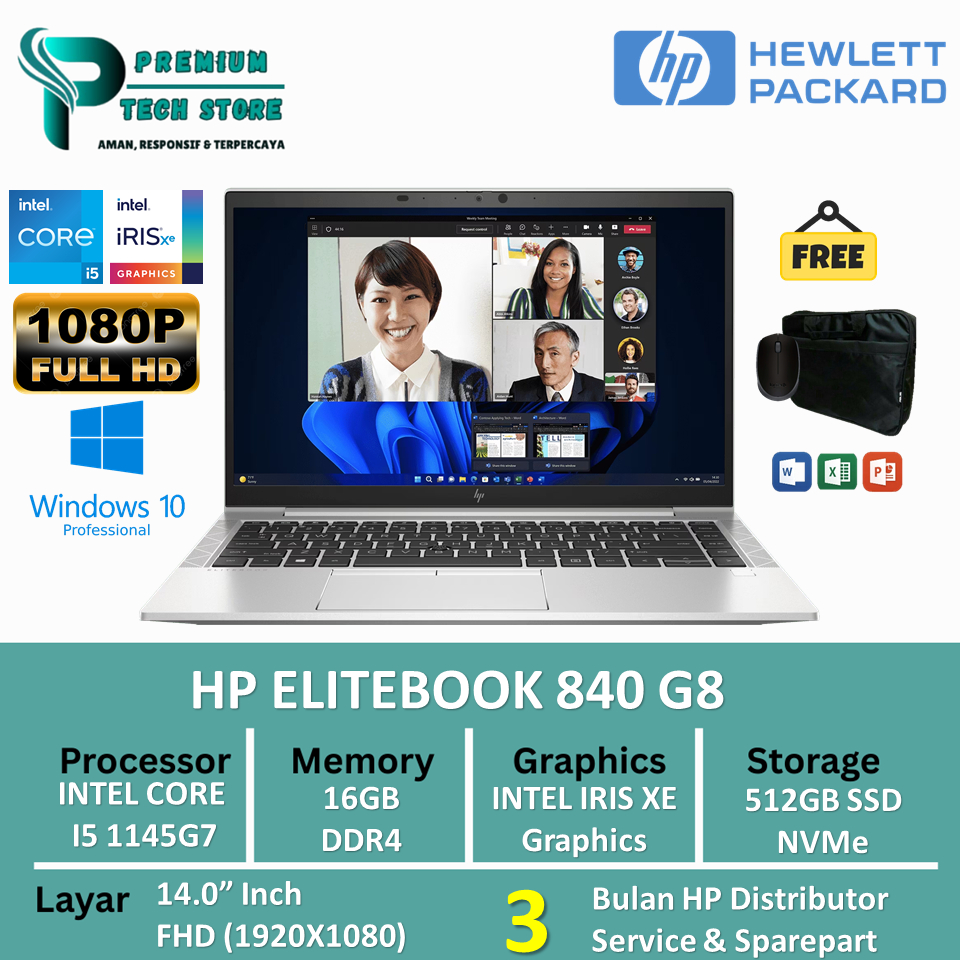 Laptop Slim HP Elitebook 14 840 G8 Intel Core i5 1145G7 32GB 1 TB SSD FHD IPS Windows 11