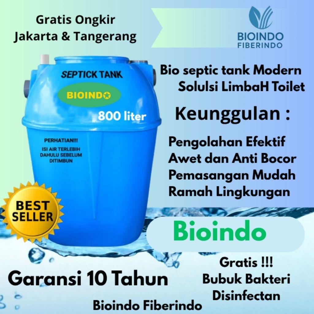 septic tank bioindo biotechno 800 liter, biofil, biotech