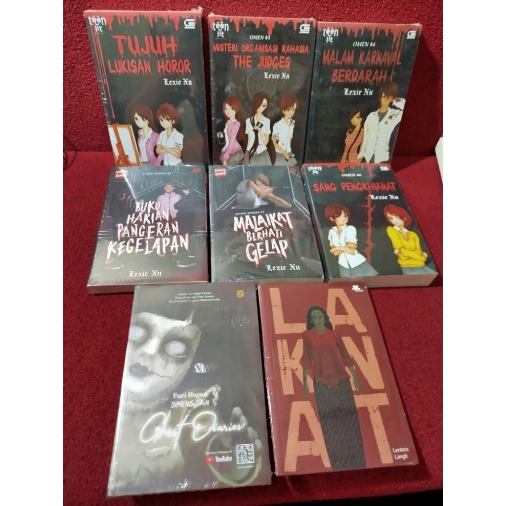 ORI segel Novel Horor teenlit remaja Lexie xu omen dark series ghost diaries laknat lentera langit