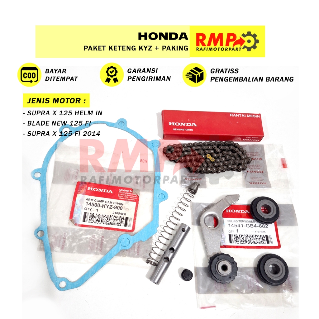 PAKET KETENG KYZ + PAKING SUPRA X 125 BLADE NEW 125 FI SUPRA X 125 FI 2014