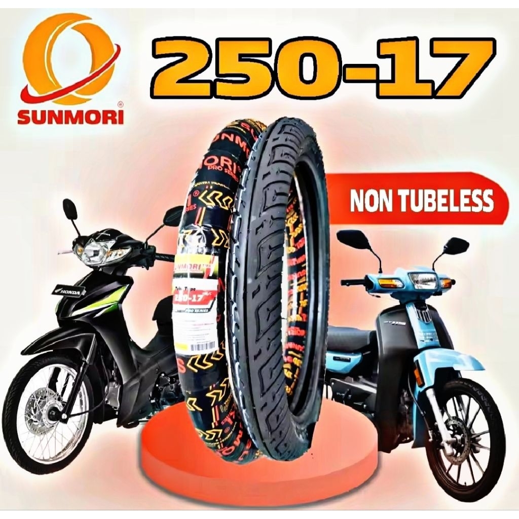 Ban motor non tubeles bebek ring 17 80 90 & 90 90 ban DEPAN BELEKANG Honda supra revo blade Astrea S