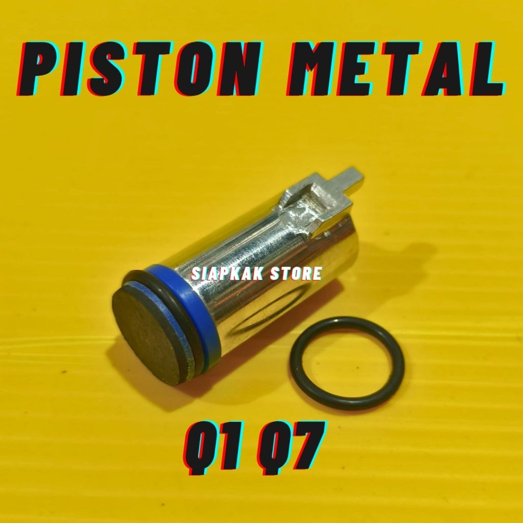 Piston Metal Q1 Q7 AB G17 Oring Bahan Premium Handmade
