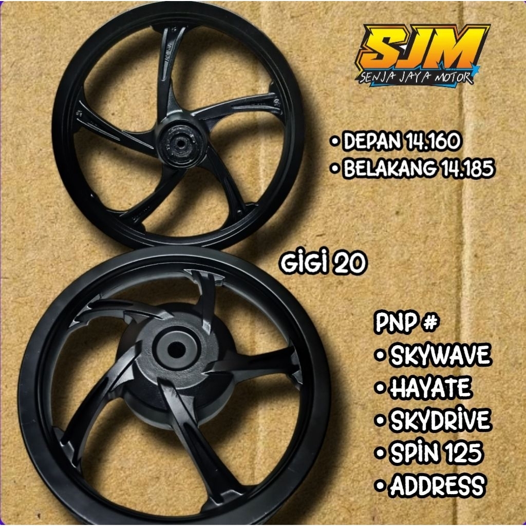velg palang racing suzuki skydrive ring 14 pnp skywave hayate spin 125 address original copotan