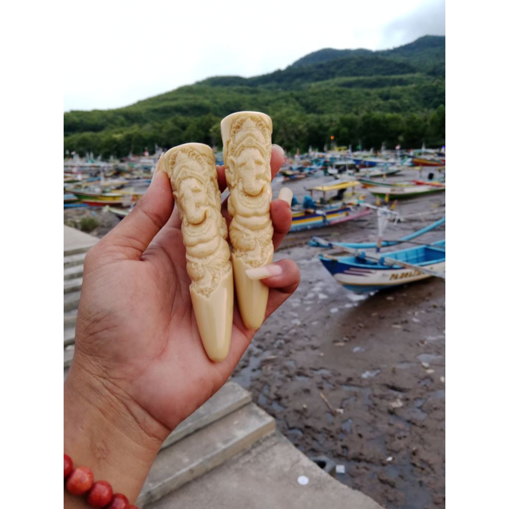 Once pipa cangklong srigading asli ukir ganesa