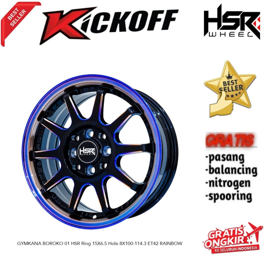 Velg HSR GYMKANA R15 4 Lubang Untuk Avanza Xenia