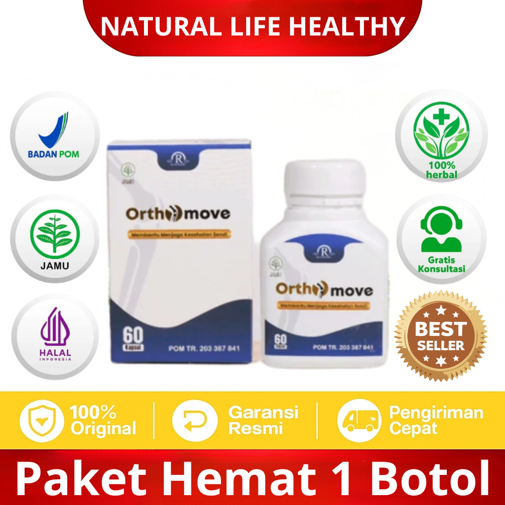 Orthomove Original Obat Nyeri Sendi Otot Tulang Rematik Saraf Kejepit Asam Urat Isi 60 Kapsul