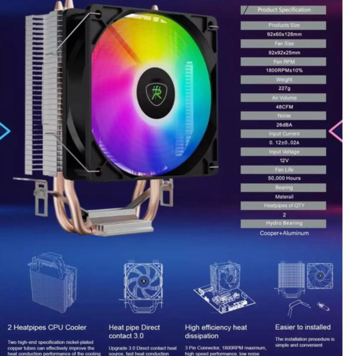 Stok Baru FAN PROSESOR AMD AM2,AM2+ AM3,AM3+.AM4 original