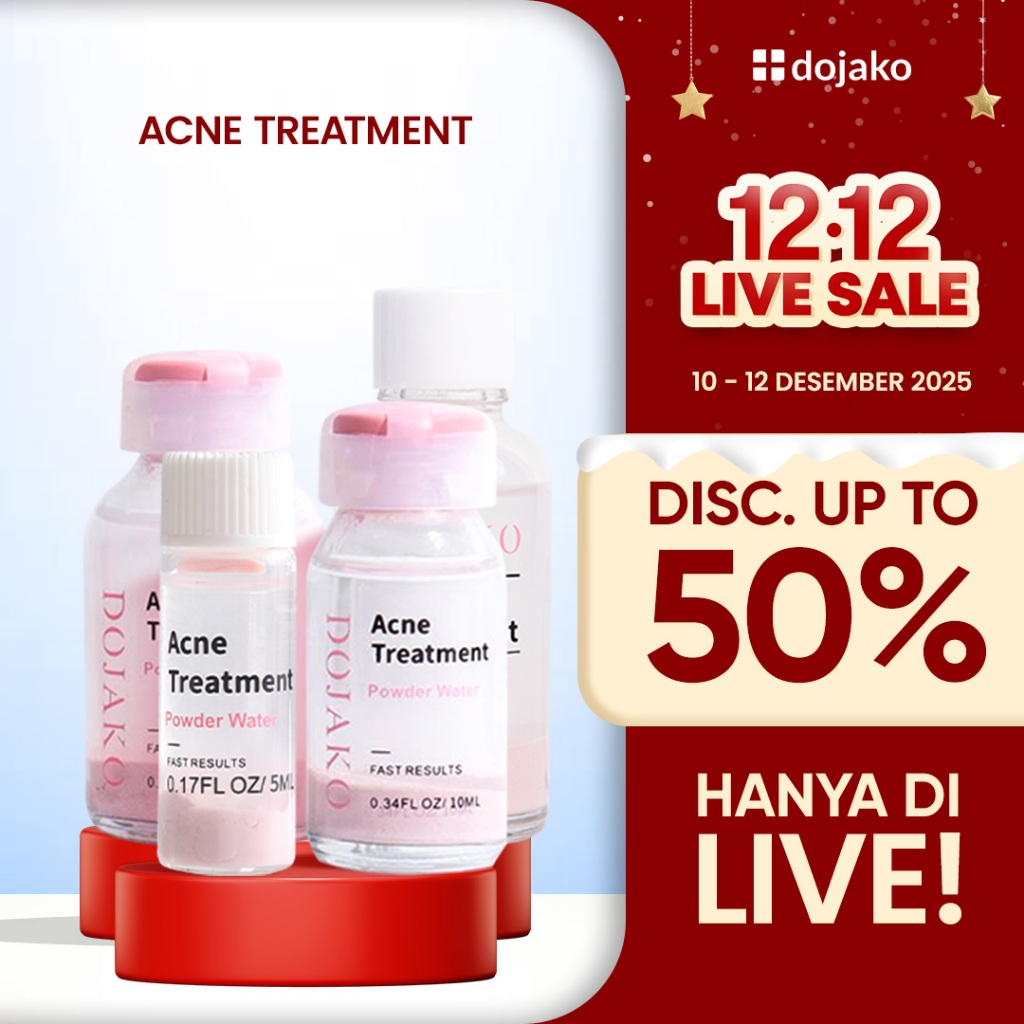DOJAKO Acne Treatment Powder Water Perawatan Obat Totol Jerawat Hydrating Salicylic Acid Lactic Acid