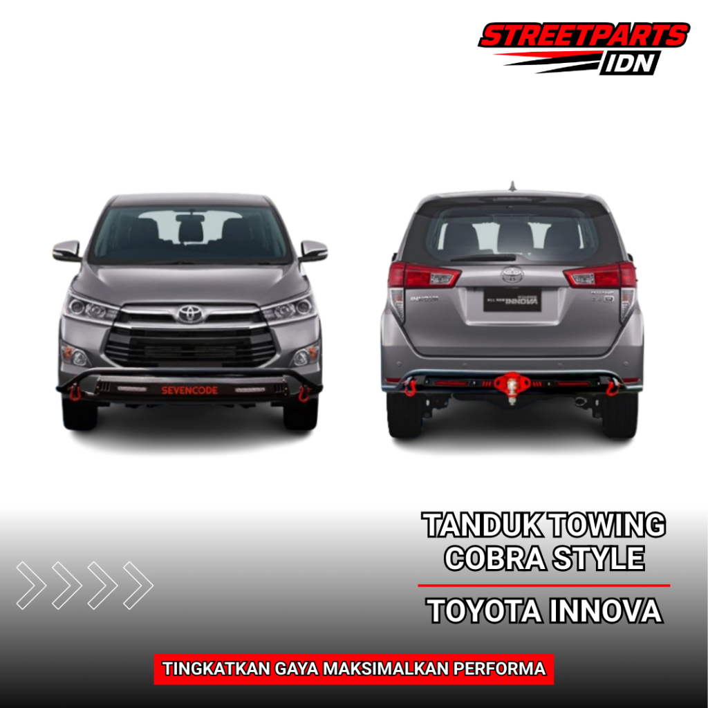 Tanduk Depan Towing Bar Innova Reborn Model Cobra Pelindung Pengaman Bemper Belakang Bukan ARB