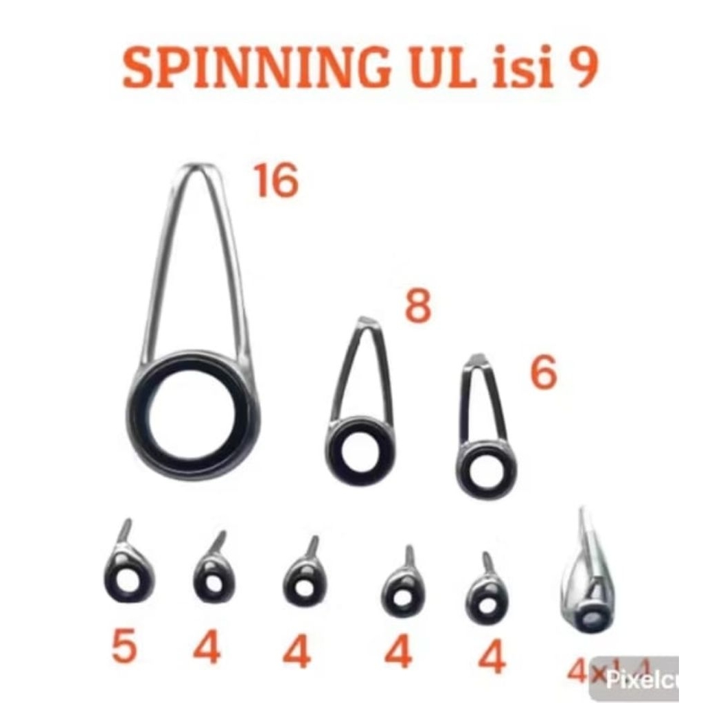Ring guide joran spinning UL 9 ring Mantap