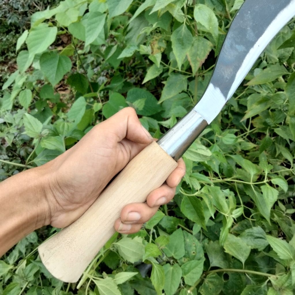 peralatan berkebun arit rombes arit rambam ketebalan 8mm gagang tembus bahan baja per mobil truk kua