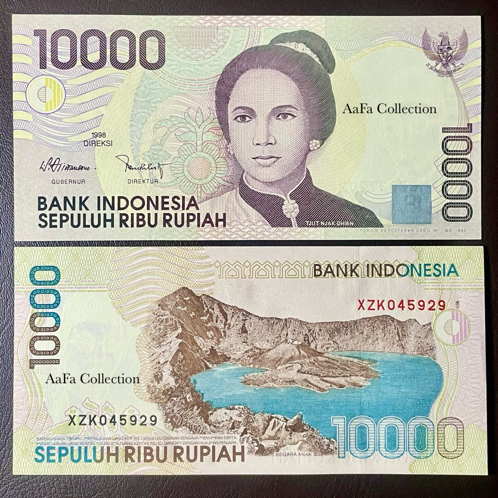 UANG KERTAS KUNO 10 RIBU TJUT NJAK DHIEN 1998 SERI X/REPLACEMENT