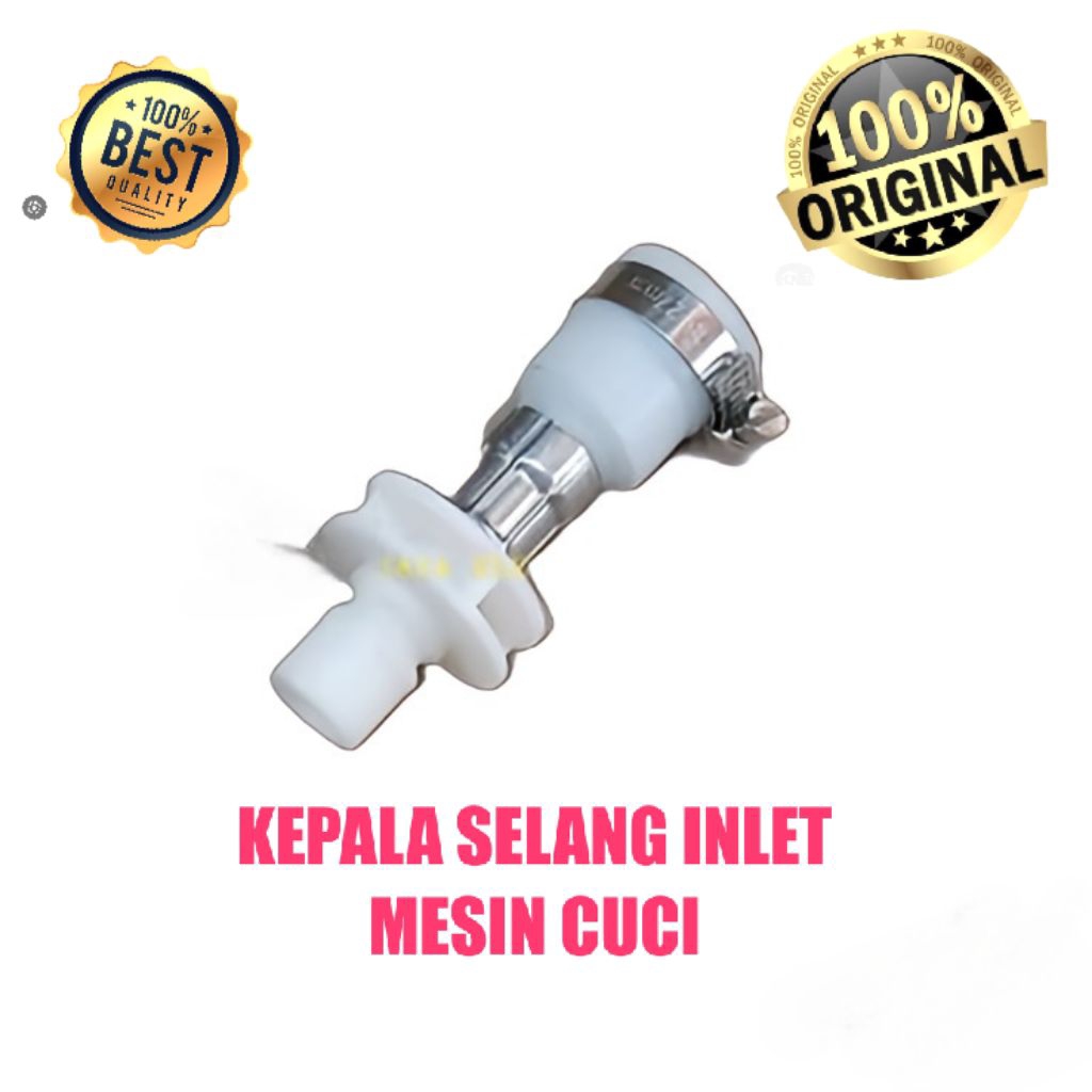 KEPALA SAMBUNGAN KERAN AIR MESIN CUCI 1 TABUNG  / KERAN SELANG INLET MESIN CUCI