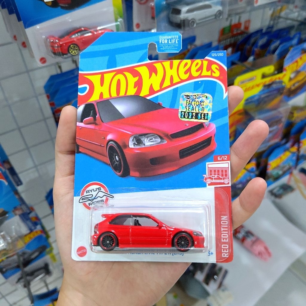 (CUSTOM) 99 Honda Civic Type R Ek9 Red Edition - Hot Wheels Custom Red Edition