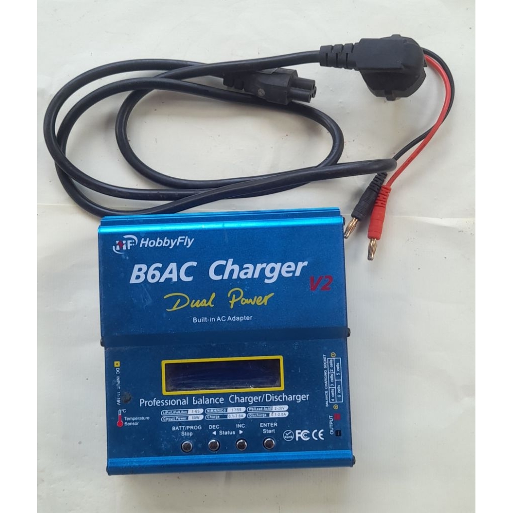 HobbyFly B6AC V2 Balance Charger Discharger – Charger Baterai RC – Kondisi bekas Normal