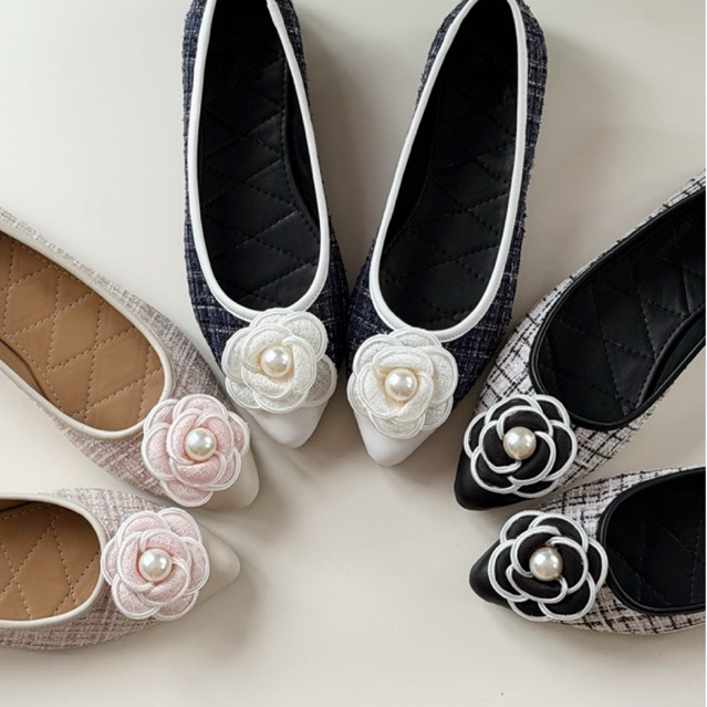 Tutu Toe - Elle Tweed Pointy Flats