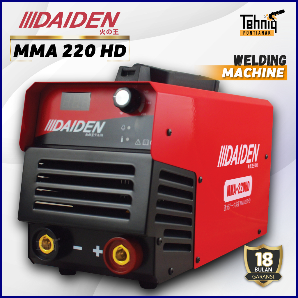 Mesin Las DAIDEN MMA 220 HD Travo Las Heavy Duty 200 Ampere / Inverter Las /  / Trafo Las Listrik