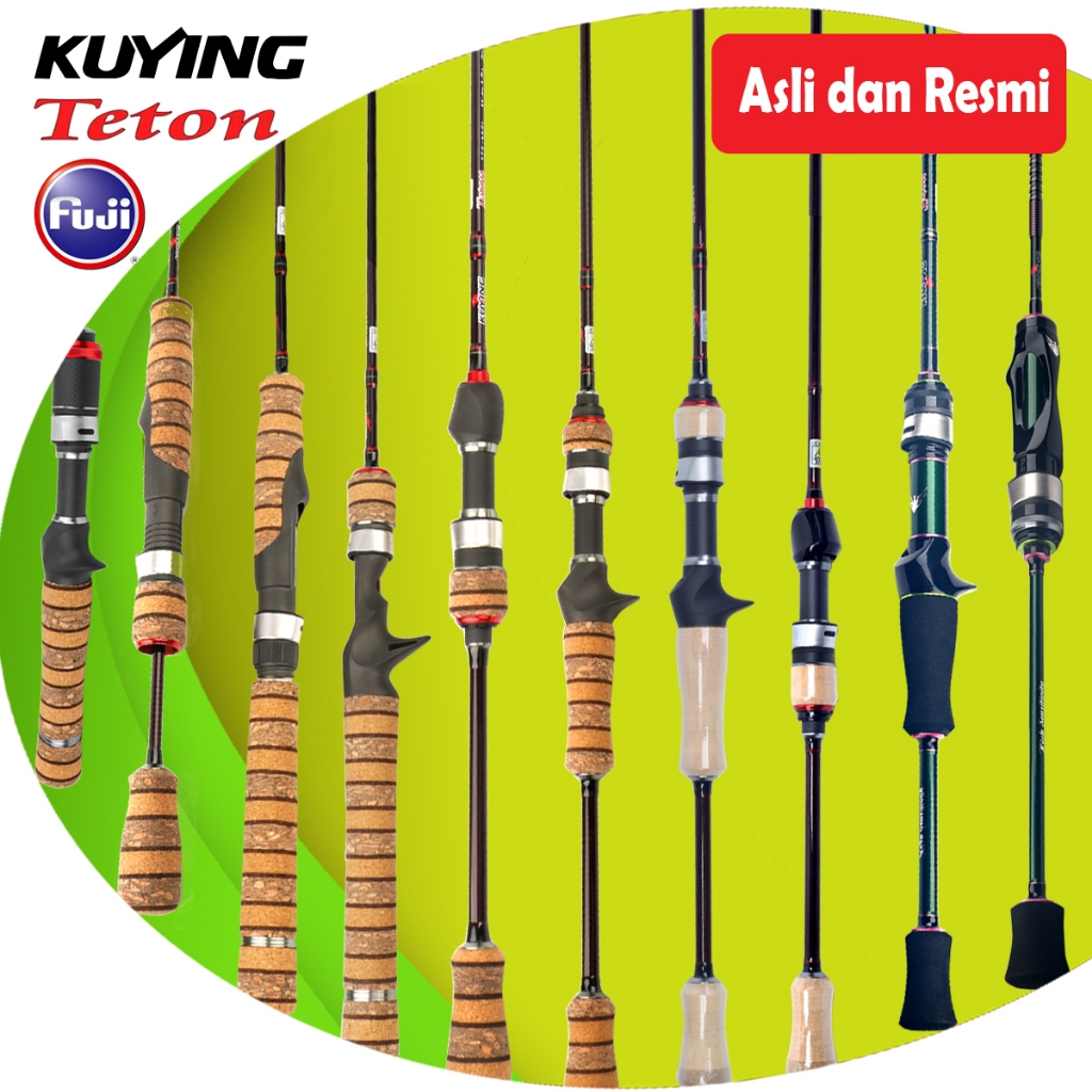 KUYING TETON Joran Pancing Spinning Baitcasting Karbon FUJI 156cm-198cm SUL/UL/L Fishing Lure Rod