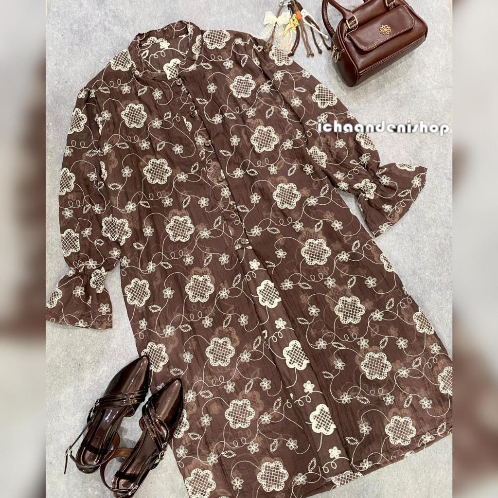 ICH -  Lovis Tunik Motif Bordir Jumbo Tunik Big Size Raya Series